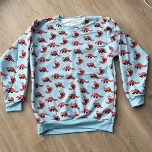 Red Panda pullover sweatshirt sz M